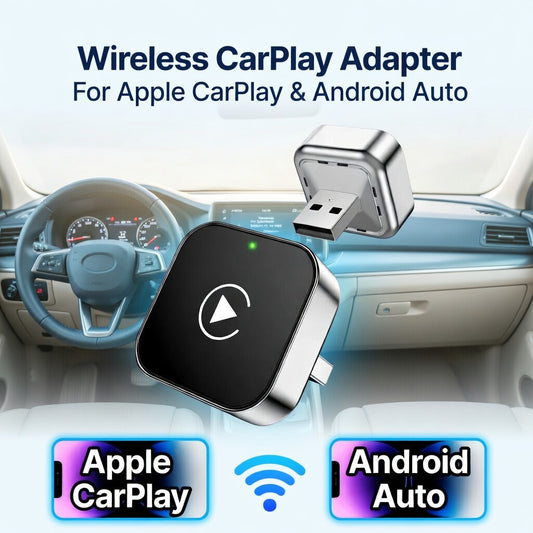 Wireless Carplay & Android Auto Adapter - Turn Wired CarPlay Into Wireless in Seconds