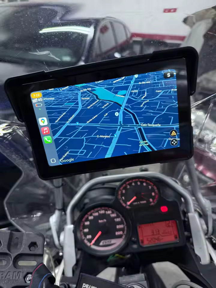 Motorcycle Portable Wireless CarPlay & Android Auto Screen IPX7