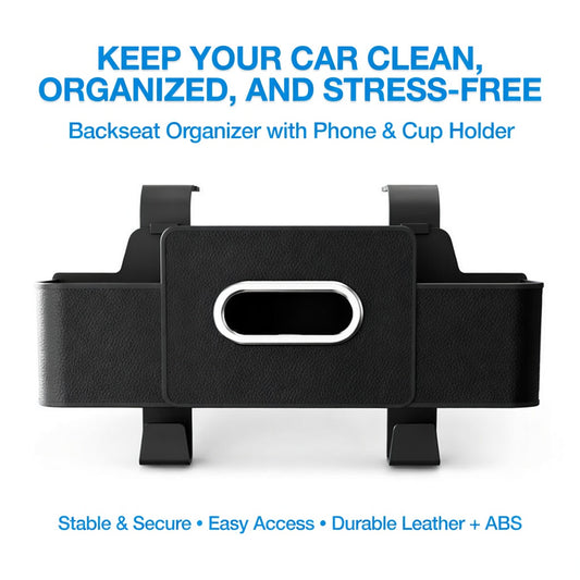 Backseat Organizer with Phone & Cup Holder