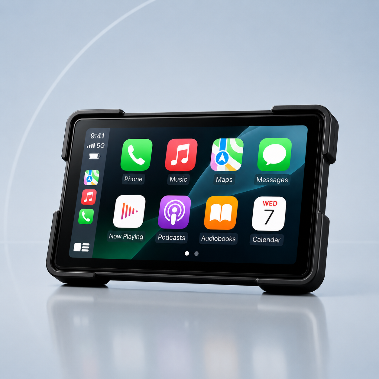 Motorcycle Portable Wireless CarPlay & Android Auto Screen IPX7